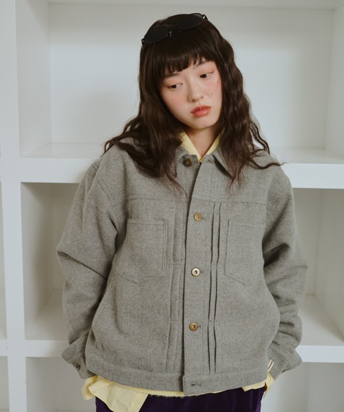 common gull products.（コモンガルプロダクツ）の「カバーオール、かさこそと。（カバーオール・レディース・ピンク系/ネイビー/杢グレー・LARGE/MEDIUM/SMALL）」の19枚目の写真