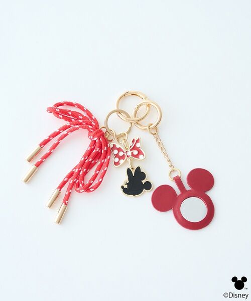 セール】Disney/ミッキー&ミニーミラー付きチャーム（キーホルダー
