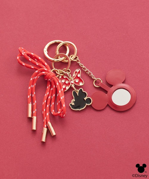 セール】Disney/ミッキー&ミニーミラー付きチャーム（キーホルダー
