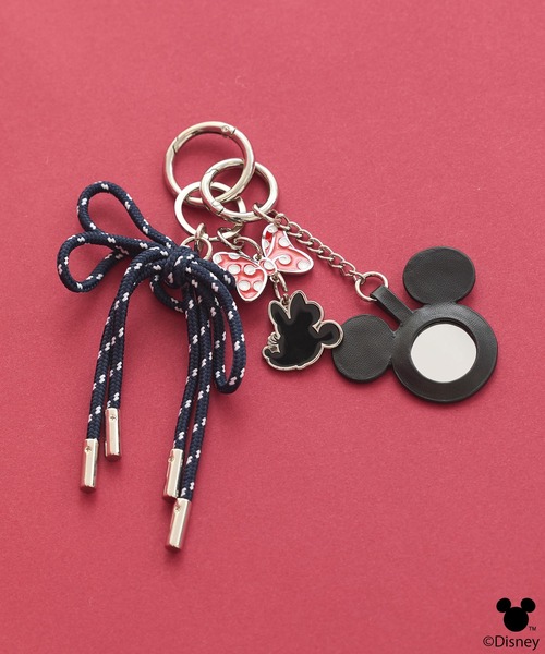セール】Disney/ミッキー&ミニーミラー付きチャーム（キーホルダー