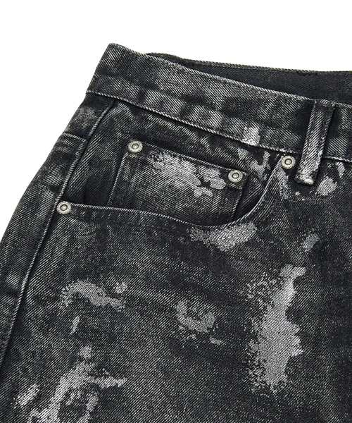 WKNDRS(ウィーキャンドース)の「SKULL COATED DENIM PANTS (BLACK)(デニムパンツ・レディース・その他・MEDIUM/LARGE/X-LARGE)」の4枚目の写真