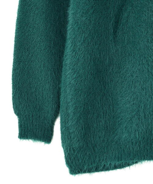 DANKE SCHON(ダンケシェーン)の「【WEB&DEPOT限定】DankeSchon/ダンケシェーン/SHAGGY CARDIGAN(カーディガン/ボレロ・レディース・ブラック/ホワイト/モスグリーン・L/XL/M)」の10枚目の写真