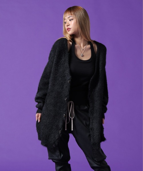 DANKE SCHON(ダンケシェーン)の「【WEB&DEPOT限定】DankeSchon/ダンケシェーン/SHAGGY CARDIGAN(カーディガン/ボレロ・レディース・ブラック/ホワイト/モスグリーン・L/XL/M)」の17枚目の写真