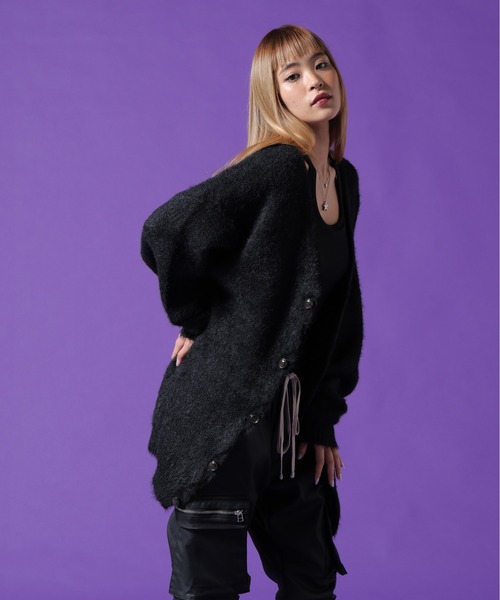 DANKE SCHON(ダンケシェーン)の「【WEB&DEPOT限定】DankeSchon/ダンケシェーン/SHAGGY CARDIGAN(カーディガン/ボレロ・レディース・ブラック/ホワイト/モスグリーン・L/XL/M)」の18枚目の写真