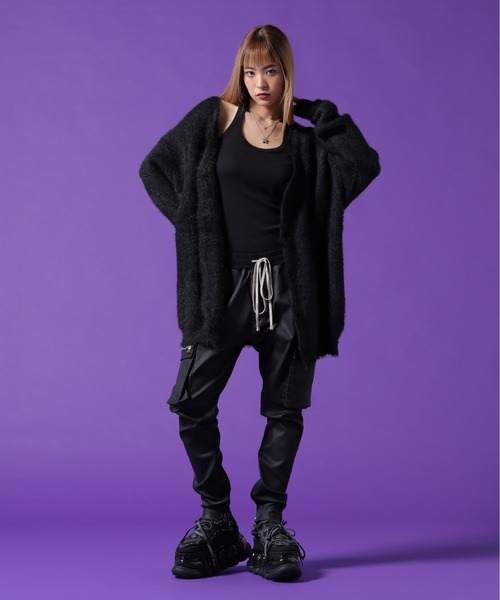 DANKE SCHON(ダンケシェーン)の「【WEB&DEPOT限定】DankeSchon/ダンケシェーン/SHAGGY CARDIGAN(カーディガン/ボレロ・レディース・ブラック/ホワイト/モスグリーン・L/XL/M)」の20枚目の写真