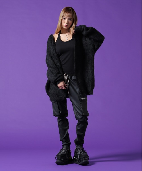 DANKE SCHON(ダンケシェーン)の「【WEB&DEPOT限定】DankeSchon/ダンケシェーン/SHAGGY CARDIGAN(カーディガン/ボレロ・レディース・ブラック/ホワイト/モスグリーン・L/XL/M)」の21枚目の写真