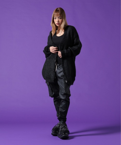 DANKE SCHON(ダンケシェーン)の「【WEB&DEPOT限定】DankeSchon/ダンケシェーン/SHAGGY CARDIGAN(カーディガン/ボレロ・レディース・ブラック/ホワイト/モスグリーン・L/XL/M)」の22枚目の写真
