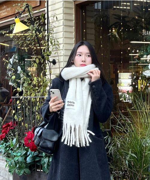 KHAKIPOINT(カーキポイント)の「Wool Maxi Coat (charcoal)(チェスターコート・レディース・その他・FREE)」の4枚目の写真