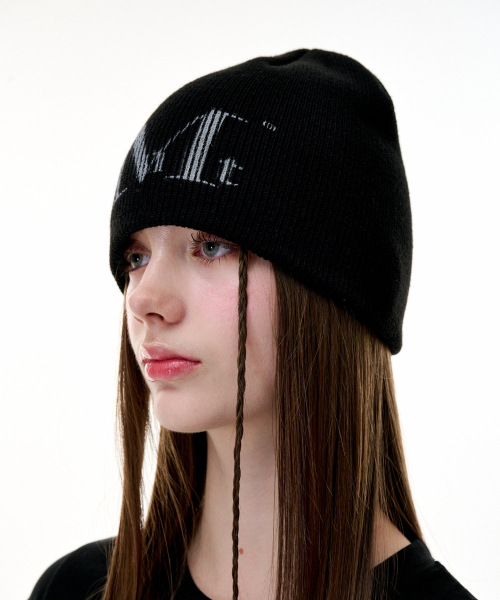 MUCENT(ムセント)の「シグニチャービーニー (4カラー)(ニットキャップ/ビーニー・レディース・Beige/ブラック/アイボリー/グレー・FREE)」の5枚目の写真