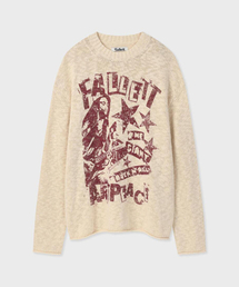 Fallett（ファレット）の「ロックバンドニットアイボリー（ニット/セーター）」