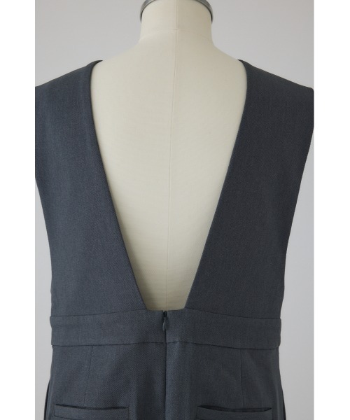 RIM.ARK（リムアーク）の「Vest like jumper SK ベストライクジャンパースカート（ジャンパースカート・レディース・グレー/ブラック・36/38）」の7枚目の写真