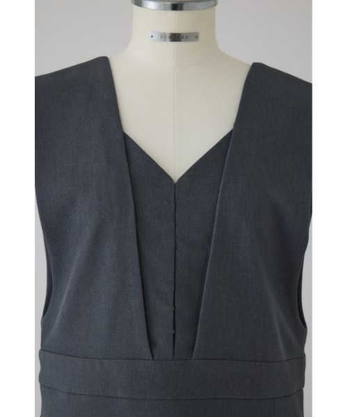 RIM.ARK（リムアーク）の「Vest like jumper SK ベストライクジャンパースカート（ジャンパースカート・レディース・グレー/ブラック・36/38）」の10枚目の写真