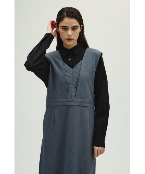 RIM.ARK（リムアーク）の「Vest like jumper SK ベストライクジャンパースカート（ジャンパースカート・レディース・グレー/ブラック・36/38）」の16枚目の写真