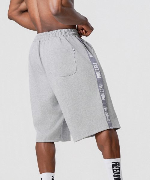 FREEDOM(フリーダム)の「レタリングバミューダコットンショーツ(グレー)(その他パンツ・メンズ・その他・LARGE/X-LARGE/2XL/3XL/4XL)」の1枚目の写真