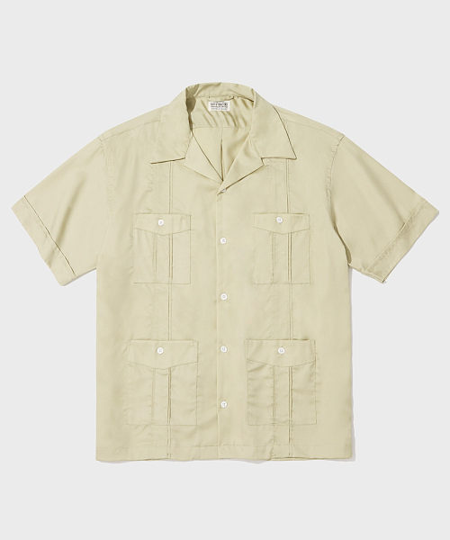 OUTSTANDING(アウトスタンディング)の「4PK CUBAN COLLAR HALF SHIRT_LIGHT KHAKI(シャツ/ブラウス・メンズ・その他・SMALL/MEDIUM/LARGE)」の1枚目の写真