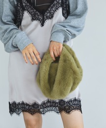 MIRROR STOKE | 【ZOZO限定】FUR ROUND BAG/ファーラウンドバッグ（チェーン付）(ショルダーバッグ)