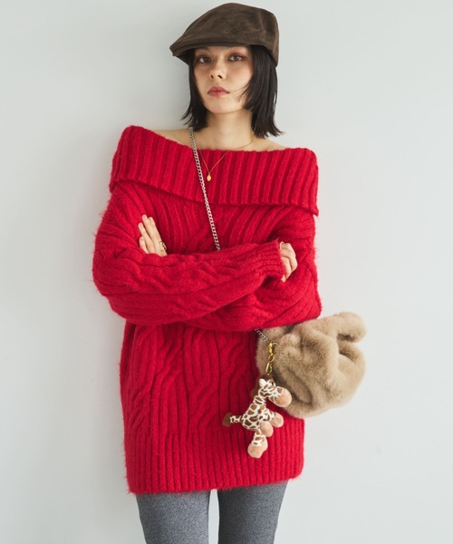 MIRROR STOKE（ミラーストーク）の「【ZOZO限定】FUR ROUND BAG/ファーラウンドバッグ（チェーン付）（ショルダーバッグ・レディース・ベージュ/グリーン・FREE）」の12枚目の写真