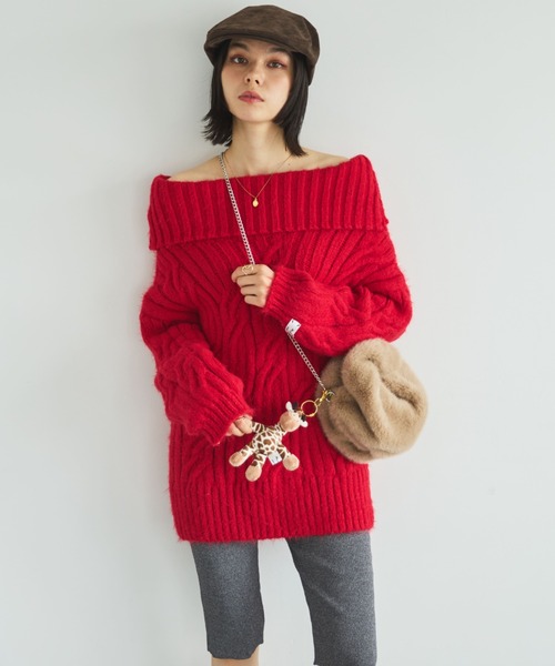 MIRROR STOKE（ミラーストーク）の「【ZOZO限定】FUR ROUND BAG/ファーラウンドバッグ（チェーン付）（ショルダーバッグ・レディース・ベージュ/グリーン・FREE）」の14枚目の写真