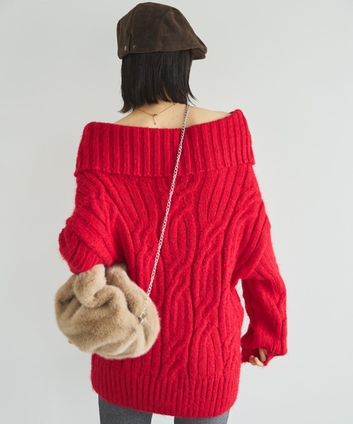 MIRROR STOKE（ミラーストーク）の「【ZOZO限定】FUR ROUND BAG/ファーラウンドバッグ（チェーン付）（ショルダーバッグ・レディース・ベージュ/グリーン・FREE）」の17枚目の写真