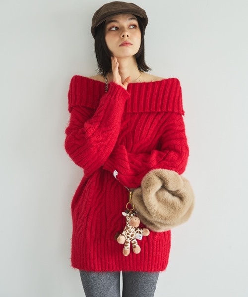 MIRROR STOKE（ミラーストーク）の「【ZOZO限定】FUR ROUND BAG/ファーラウンドバッグ（チェーン付）（ショルダーバッグ・レディース・ベージュ/グリーン・FREE）」の9枚目の写真