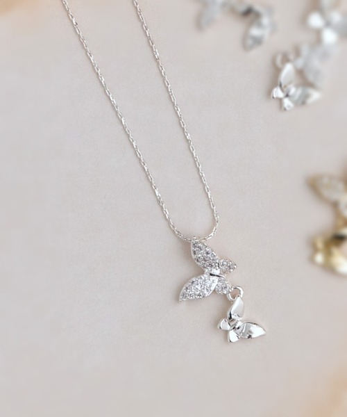 パヴェバタフライネックレス（ネックレス）｜Heartdance（ハートダンス