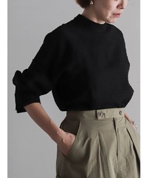 FIL DE FER | テクスチャード小紋　スタンドネックブラウス(シャツ/ブラウス)