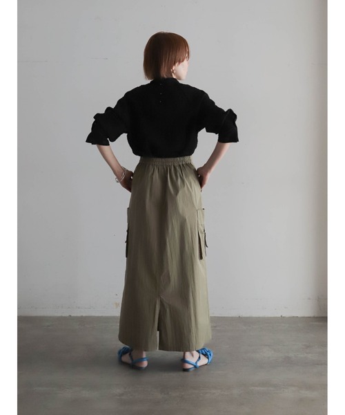 FIL DE FER（フィルデフェール）の「テクスチャード小紋　スタンドネックブラウス（シャツ/ブラウス・レディース・ホワイト/ブラック・FREE）」の18枚目の写真