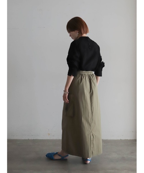 FIL DE FER（フィルデフェール）の「テクスチャード小紋　スタンドネックブラウス（シャツ/ブラウス・レディース・ホワイト/ブラック・FREE）」の17枚目の写真