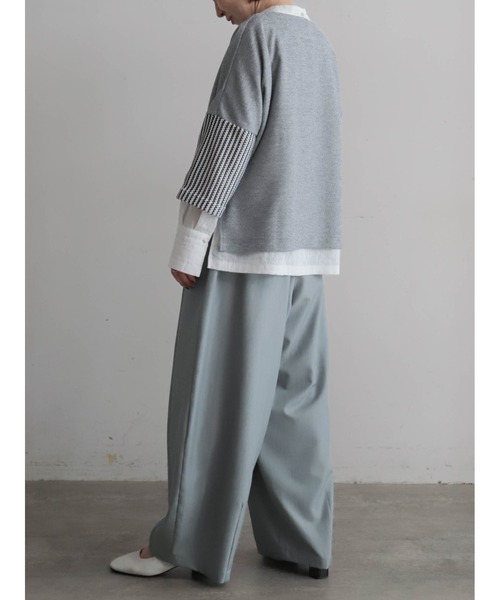 FIL DE FER（フィルデフェール）の「テクスチャード小紋　スタンドネックブラウス（シャツ/ブラウス・レディース・ホワイト/ブラック・FREE）」の11枚目の写真