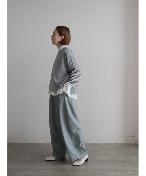 FIL DE FER（フィルデフェール）の「テクスチャード小紋　スタンドネックブラウス（シャツ/ブラウス・レディース・ホワイト/ブラック・FREE）」の12枚目の写真