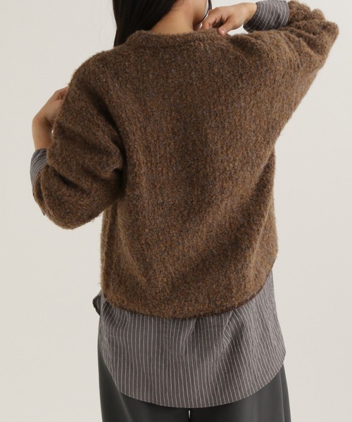 studio CLIP(スタディオクリップ)の「【daily CLIP】ステッチブークレプルオーバー(ニット/セーター・レディース・ピンク/ブラウン/ベージュ・FREE)」の15枚目の写真