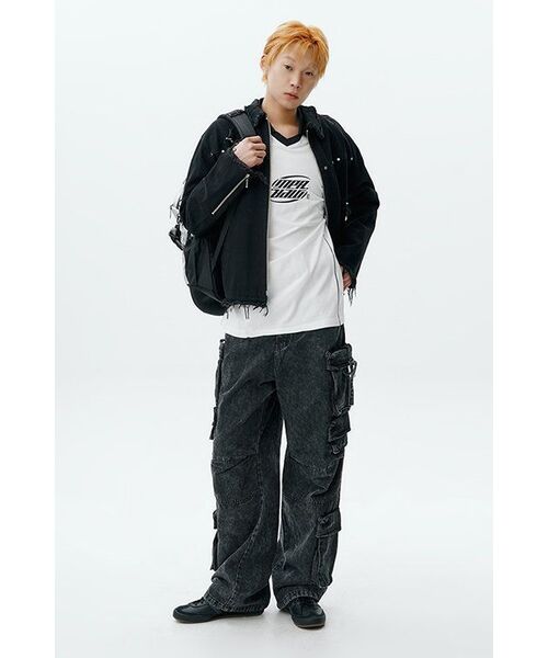 GUBIN(グビン)の「マックスポケットウォッシングワイドデニムパンツ(デニムパンツ・レディース・その他・MEDIUM/LARGE/SMALL)」の8枚目の写真