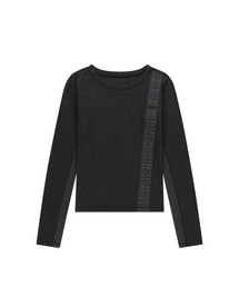 Side Eyelet Long Sleeve (Dark Gray)