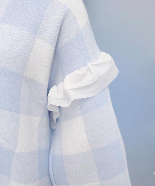 Whinny（ホワイニー）の「Whinny/ふんわりふわふわウィンター（ニット/セーター・レディース・グレー/ブラック/サックスブルー・FREE）」の5枚目の写真