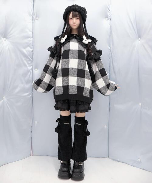 Whinny（ホワイニー）の「Whinny/ふんわりふわふわウィンター（ニット/セーター・レディース・グレー/ブラック/サックスブルー・FREE）」の18枚目の写真