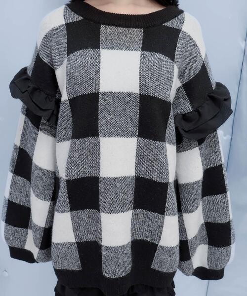 Whinny（ホワイニー）の「Whinny/ふんわりふわふわウィンター（ニット/セーター・レディース・グレー/ブラック/サックスブルー・FREE）」の16枚目の写真