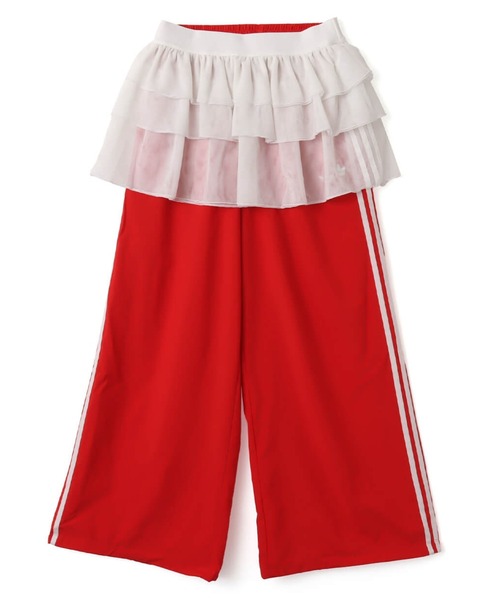 adidas(アディダス)の「adidas LACE ADILENIUM FB TRACK PANTS / アディダス レース ADILENIUM ファイヤーバード トラックパンツ(その他パンツ・レディース・レッド・L/M/S)」の2枚目の写真
