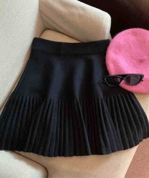 SPIGA（スピーガ）の「ﾆｯﾄﾌﾟﾘｰﾂﾐﾆｽｶｰﾄ（スカート・レディース・グレー/オフホワイト/ブラウン/ブラック・FREE）」の2枚目の写真