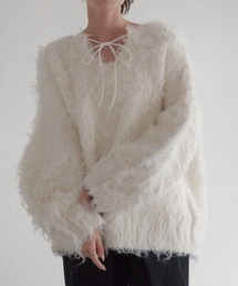 raffime | 前後２WAYフロントリボンシャギーニット(ニット/セーター)