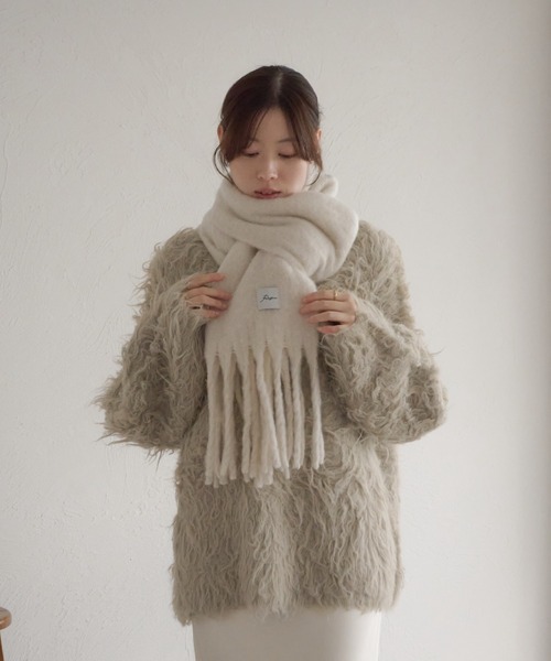 raffime（ラフィミー）の「前後2WAYフロントリボンシャギーニット