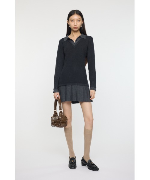 26年SS新作】LAYERED KNIT ミニドレス（ワンピース）｜MOUSSY