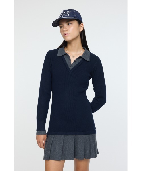 LAYERED KNIT ミニドレス（ワンピース）｜MOUSSY（マウジー）の