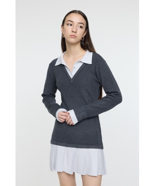 26年SS新作】LAYERED KNIT ミニドレス（ワンピース）｜MOUSSY