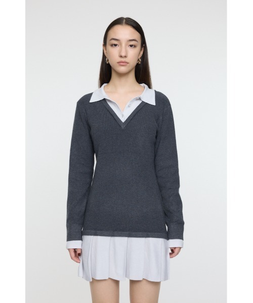 LAYERED KNIT ミニドレス（ワンピース）｜MOUSSY（マウジー）の