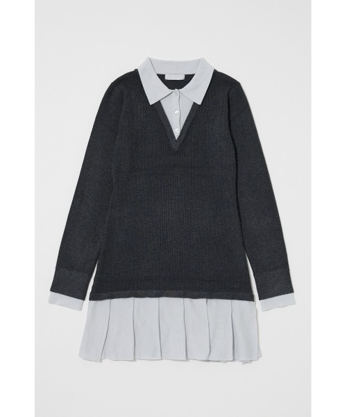 【新品・完売品】MOUSSY LAYERED KNIT ミニドレス LAYERED KNIT ミニドレス（ワンピース）｜MOUSSY（マウジー）の