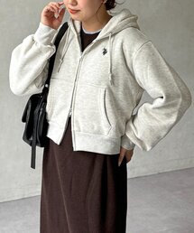 U.S. POLO ASSN. | 裏起毛短丈パーカー(パーカー)