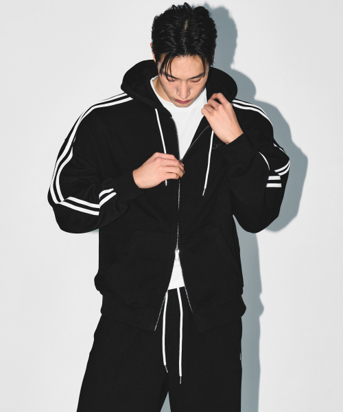 BORN TO WIN（ボーントゥウィン）の「CHROME B TRACK LINE HOODIE ZIP-UP [BLACK]（ジャージ・メンズ・その他・1/2/3）」の10枚目の写真