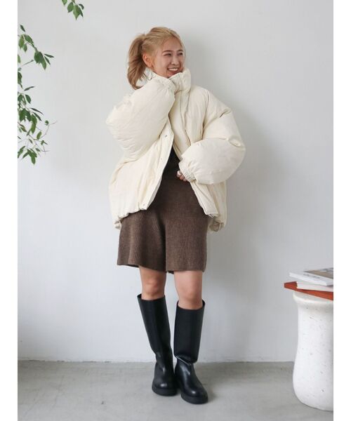 Ungrid（アングリッド）の「中綿モンスターコート（ブルゾン・レディース・アイボリー/ブラック/カーキ・FREE）」の21枚目の写真