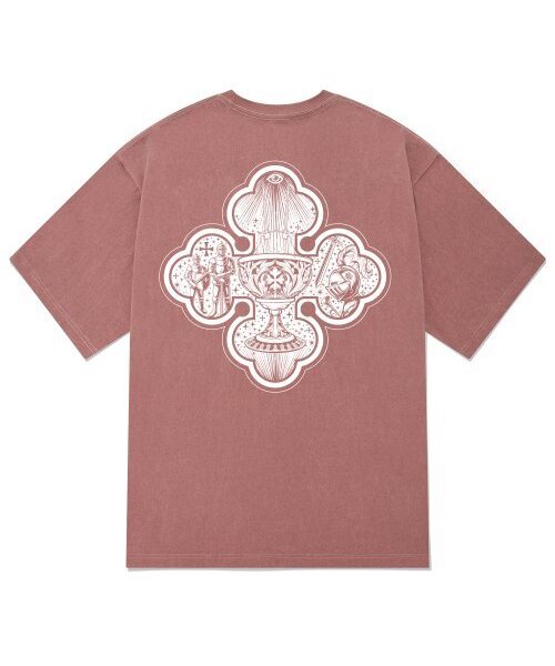 KAN6312(カン6312)の「KTPP0129 セングレイピグメント半袖Tシャツ - ピンク(Tシャツ/カットソー・メンズ・その他・MEDIUM/LARGE/X-LARGE)」の1枚目の写真