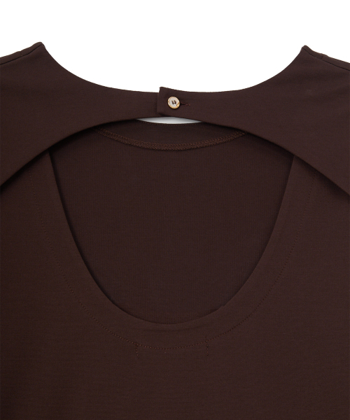SALON DE YOHN(サロンドヨーン)の「Back Point Belted Mini Dress_ Brown(ワンピース・レディース・その他・SMALL/MEDIUM)」の5枚目の写真